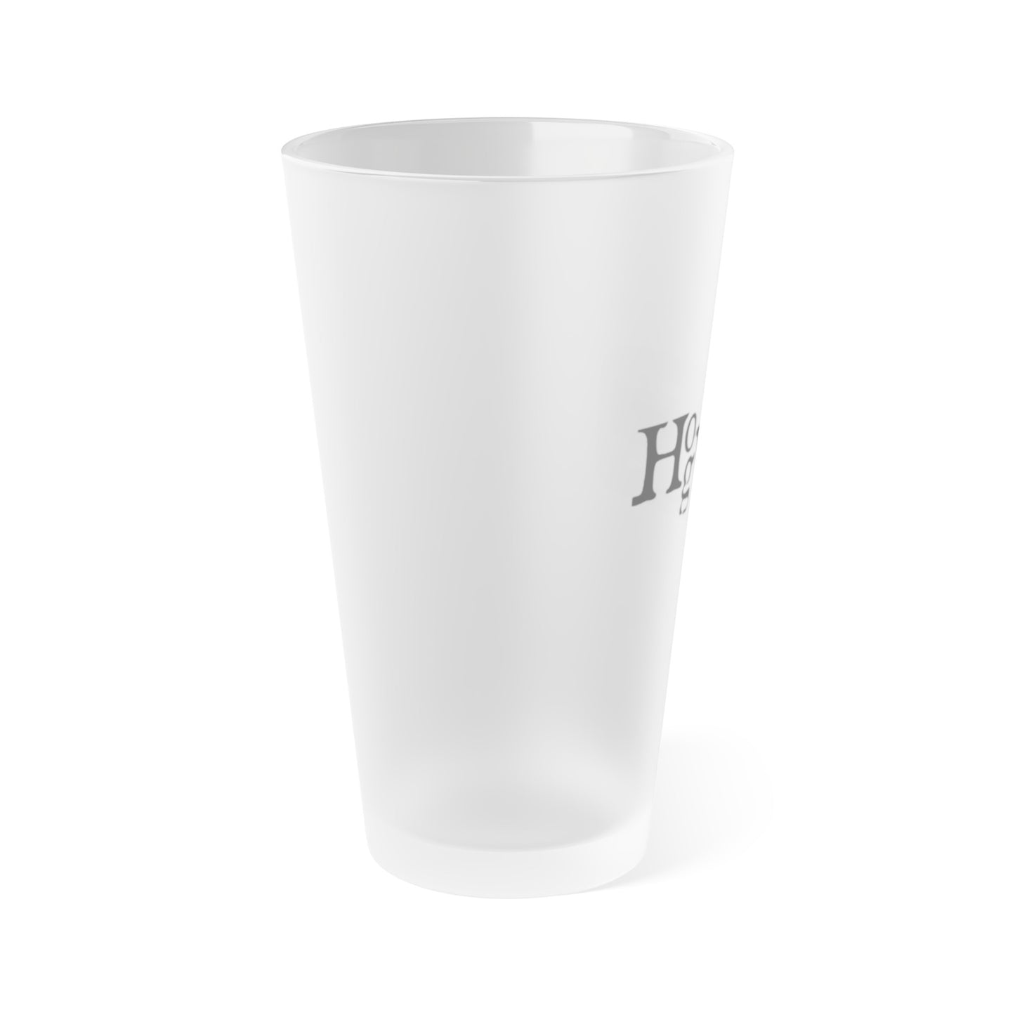 Hogwine Logo Frosted Pint Glass, 16oz