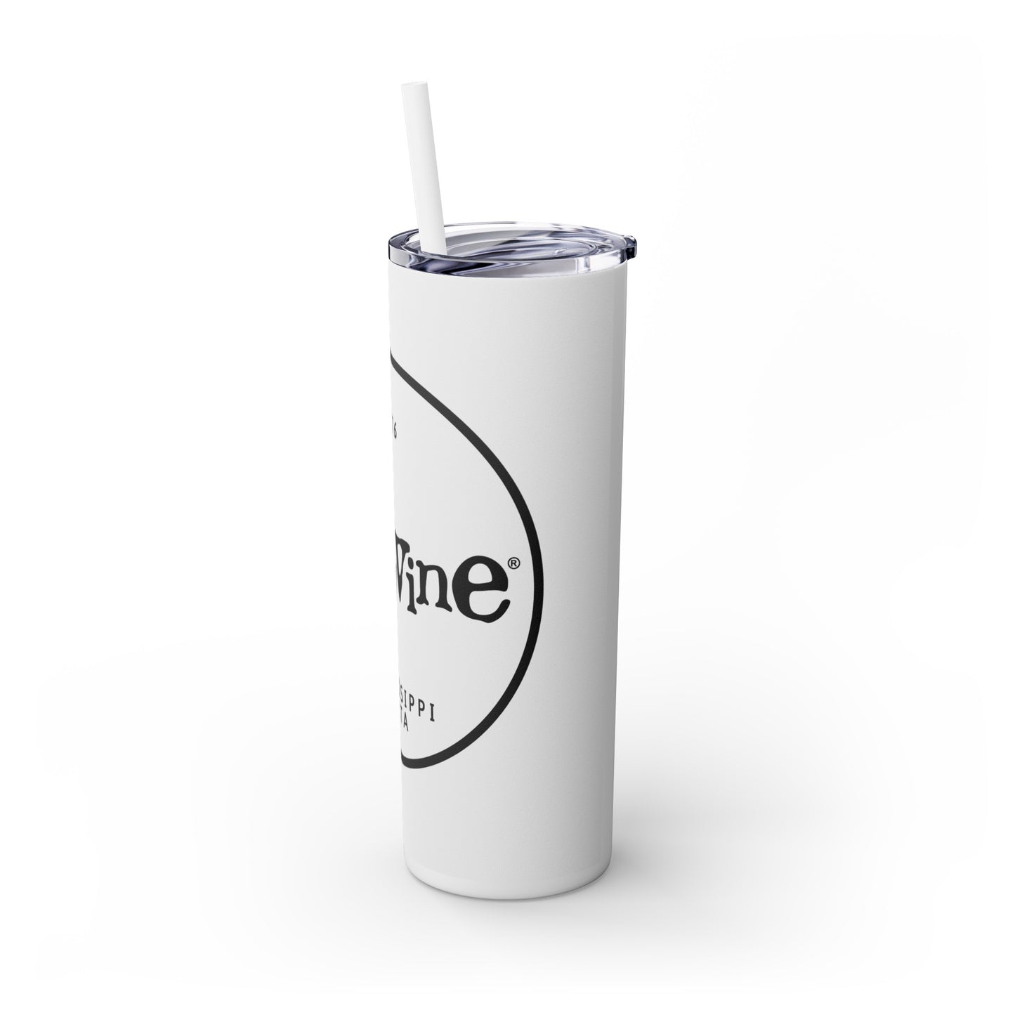 Hogwine Skinny Tumbler with Straw, 20oz