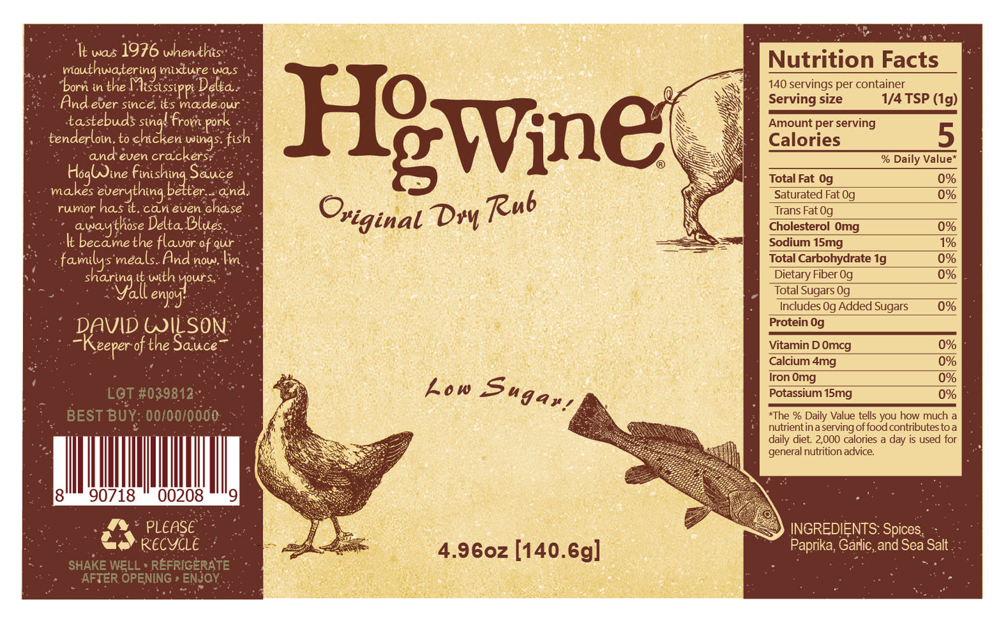 Hogwine Original Finishing Sauce & Dry Rub Combo Pack
