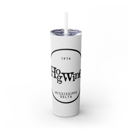 Hogwine Skinny Tumbler with Straw, 20oz