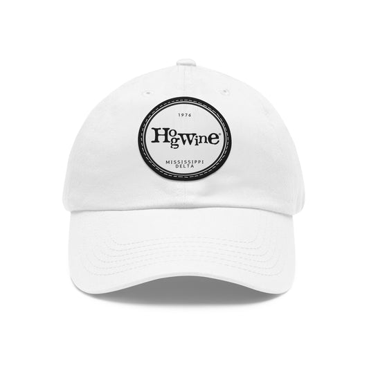 Dad Hat with Leather Patch (Round)